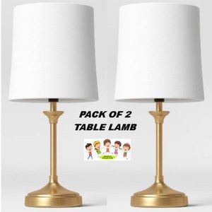 2 - Metal Gold Stick Mini Lamp - Threshold